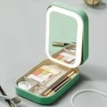 GlamBox: Portable Makeup Organizer with LED Mirror