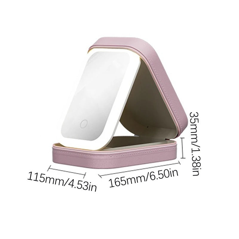 GlamBox: Portable Makeup Organizer with LED Mirror